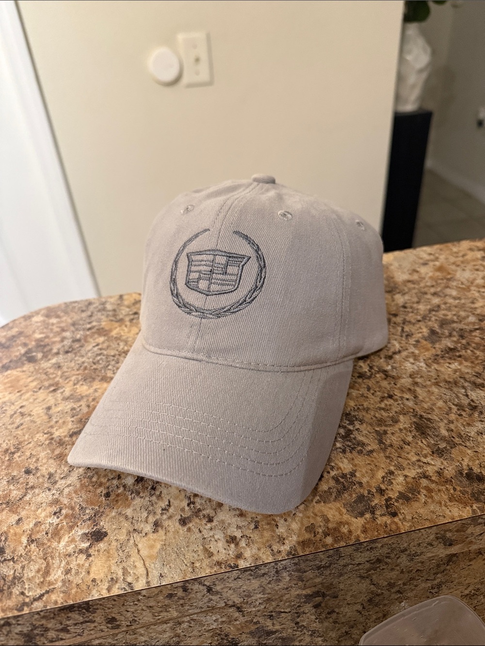 Cadillac Embroidered Logo Baseball Cap - Light Gray